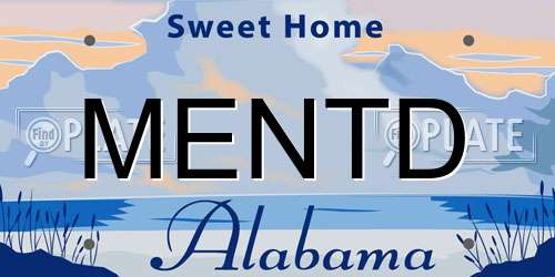 MENTD Alabama License Plate