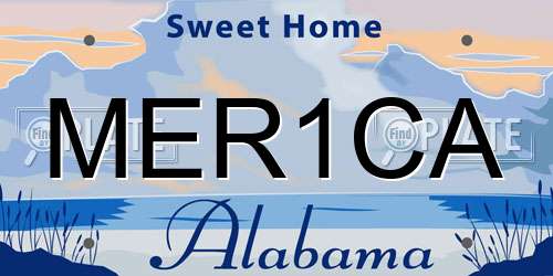 MER1CA Alabama License Plate
