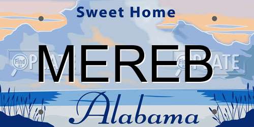 MEREB Alabama License Plate