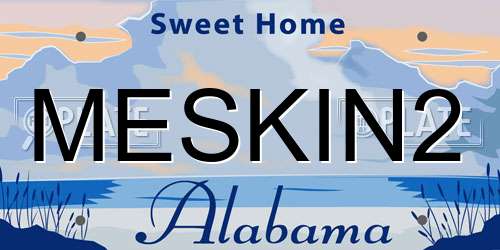 MESKIN2 Alabama License Plate