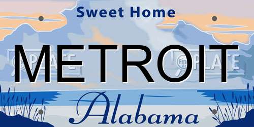 METROIT Alabama License Plate