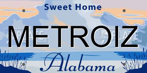 METROIZ Alabama License Plate