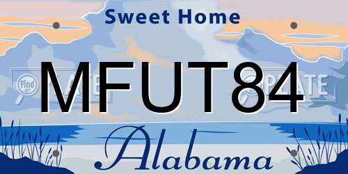 MFUT84 Alabama License Plate