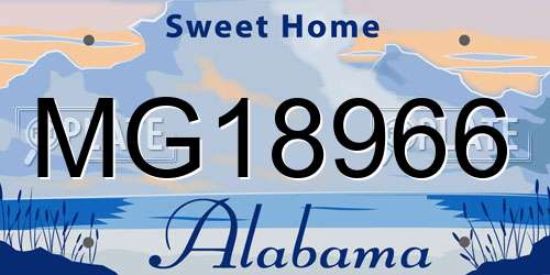MG18966 Alabama License Plate