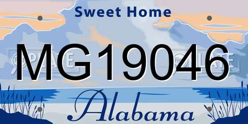 MG19046 Alabama License Plate