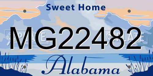MG22482 Alabama License Plate