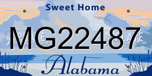 MG22487 Alabama License Plate