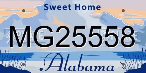MG25558 Alabama License Plate