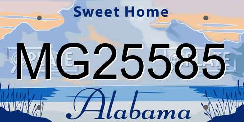 MG25585 Alabama License Plate
