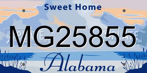 MG25855 Alabama License Plate