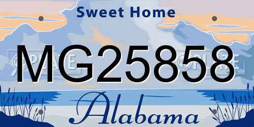 MG25858 Alabama License Plate
