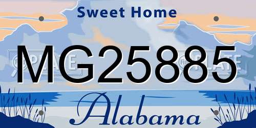 MG25885 Alabama License Plate
