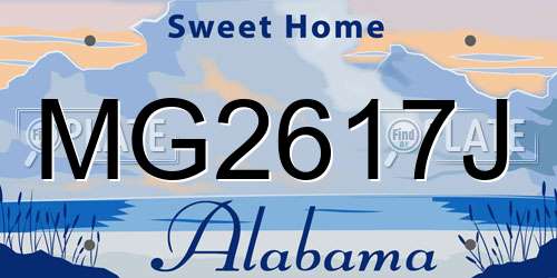 MG2617J Alabama License Plate