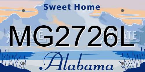 MG2726L Alabama License Plate