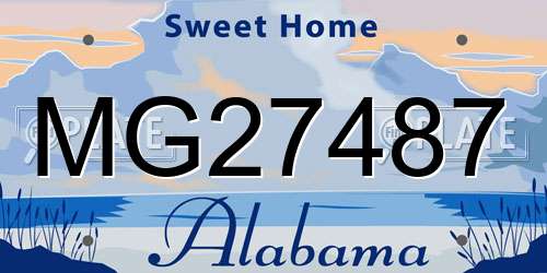 MG27487 Alabama License Plate