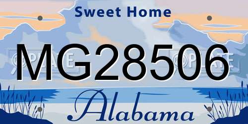 MG28506 Alabama License Plate