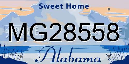 MG28558 Alabama License Plate