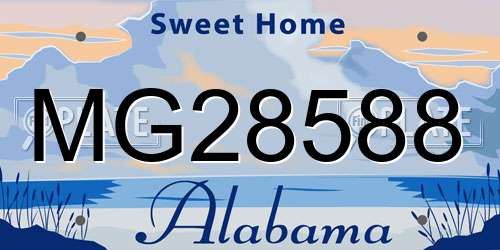 MG28588 Alabama License Plate