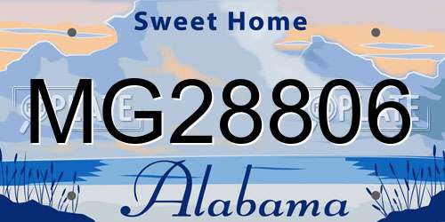 MG28806 Alabama License Plate