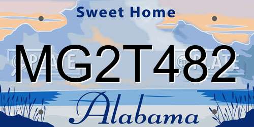 MG2T482 Alabama License Plate