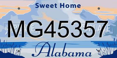 MG45357 Alabama License Plate