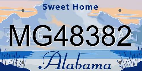 MG48382 Alabama License Plate