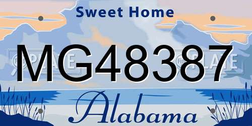MG48387 Alabama License Plate