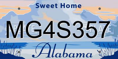 MG4S357 Alabama License Plate