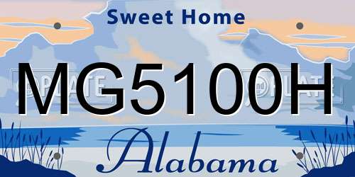 MG5100H Alabama License Plate
