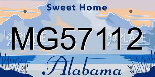 MG57112 Alabama License Plate