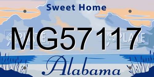 MG57117 Alabama License Plate