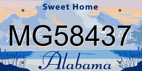 MG58437 Alabama License Plate