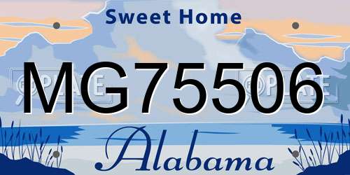 MG75506 Alabama License Plate