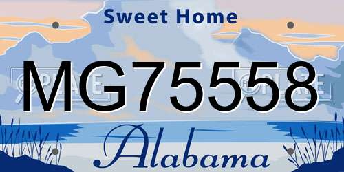 MG75558 Alabama License Plate