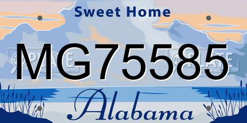 MG75585 Alabama License Plate