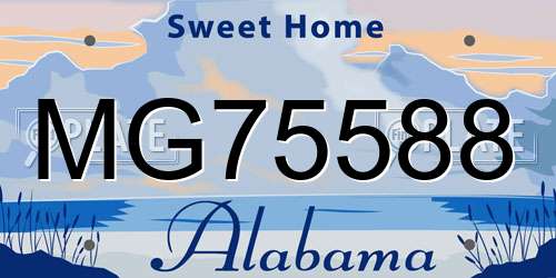 MG75588 Alabama License Plate