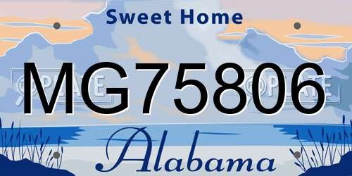 MG75806 Alabama License Plate