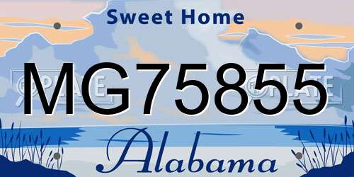MG75855 Alabama License Plate