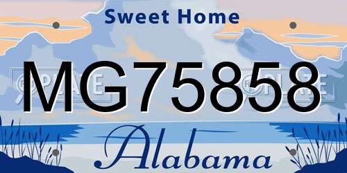 MG75858 Alabama License Plate