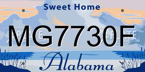 MG7730F Alabama License Plate