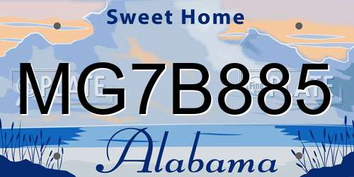 MG7B885 Alabama License Plate