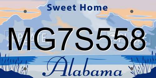 MG7S558 Alabama License Plate