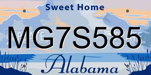 MG7S585 Alabama License Plate