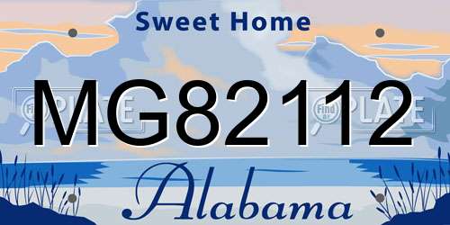 MG82112 Alabama License Plate