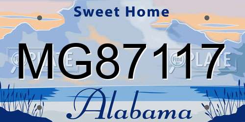MG87117 Alabama License Plate