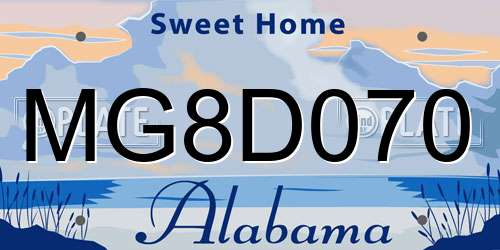MG8D070 Alabama License Plate