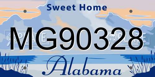 MG90328 Alabama License Plate