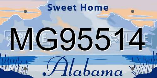 MG95514 Alabama License Plate