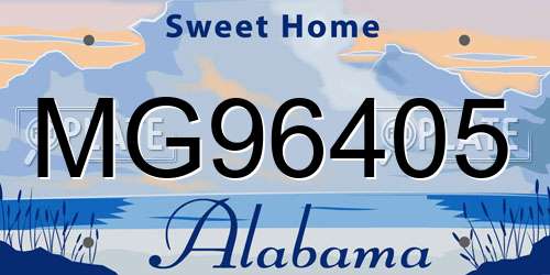 MG96405 Alabama License Plate