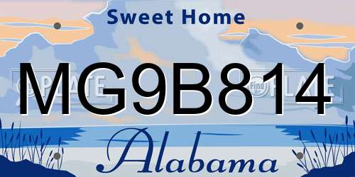 MG9B814 Alabama License Plate